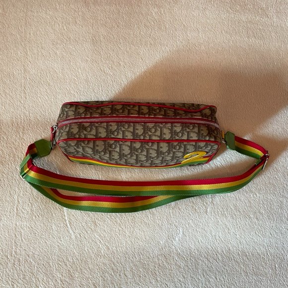 ❌SOLD❌ CHRISTIAN DIOR Monogram Trotter No. 2 Rasta Bag - Picture 10 of 16